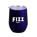 12 Oz. Rubberized Finish Stainless Steel Stemless Wine Glass - 6
