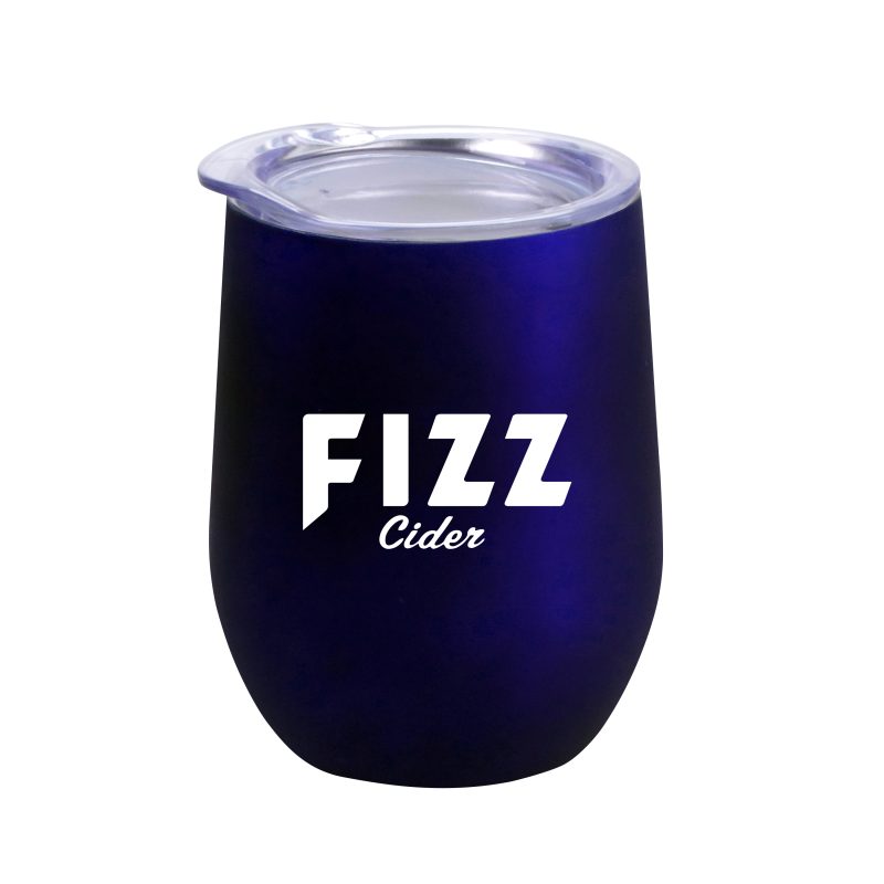 12 Oz. Rubberized Finish Stainless Steel Stemless Wine Glass - 6