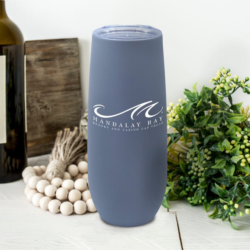 14 oz Vacuum Insulated Stainless Steel Champagne Flute With Rubberized Finish