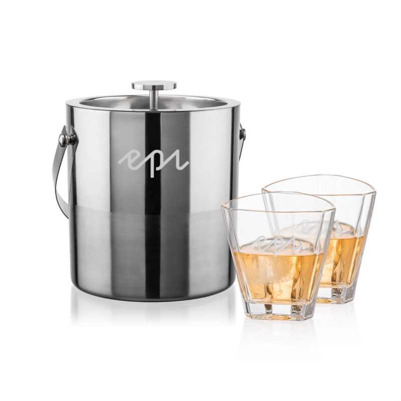 Catania Ice Bucket & Arrellano On-the-Rocks Set