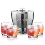 Genoa Ice Bucket & Ritz On-the-Rocks Set - 2