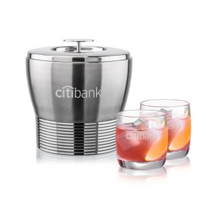 Genoa Ice Bucket & Ritz On-the-Rocks Set