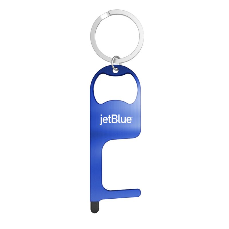 Greeting Card With Stainless Steel No Touch Tool With Stylus And Bottle Opener - 2