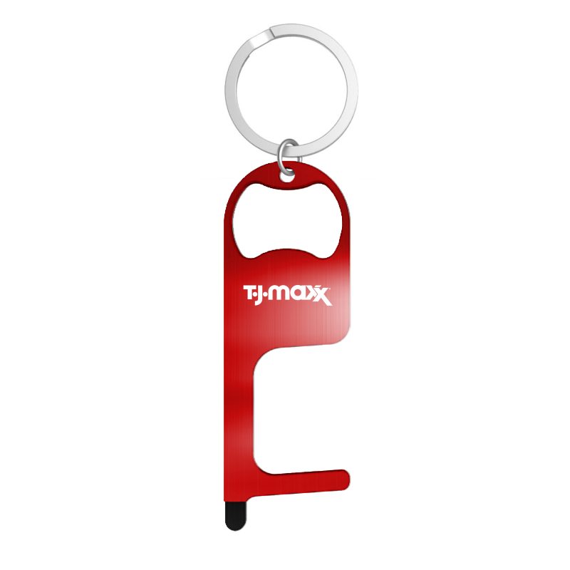 Greeting Card With Stainless Steel No Touch Tool With Stylus And Bottle Opener - 6