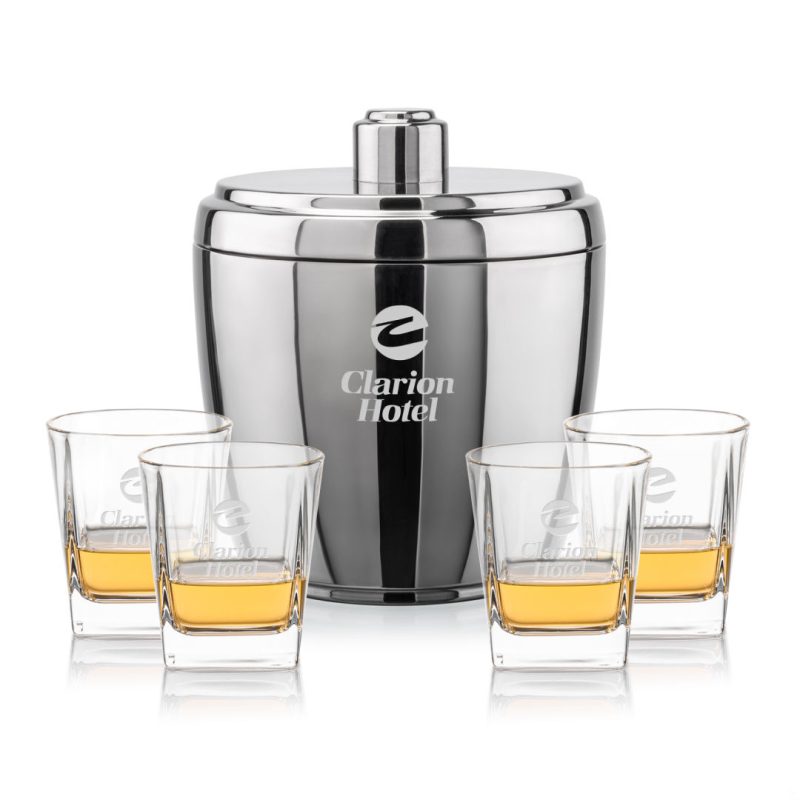 Pescara Ice Bucket & Arcadia On-the-Rocks Set - 2