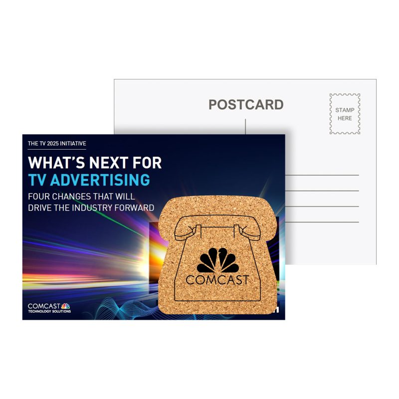 Post-Card-wPhone-Shaped-Cork-Coaster-PC-PCC103 Post Card w/Phone Shaped Cork Coaster