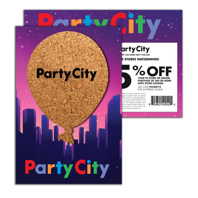 Post-Card-with-Balloon-Cork-Coaster-PC-PCC106 Post Card with Balloon Cork Coaster