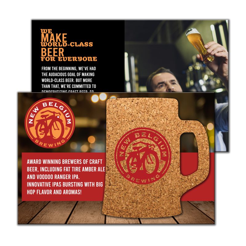 Post-Card-with-Beer-Mug-Cork-Coaster-PC-PCC107 Post Card with Beer Mug Cork Coaster