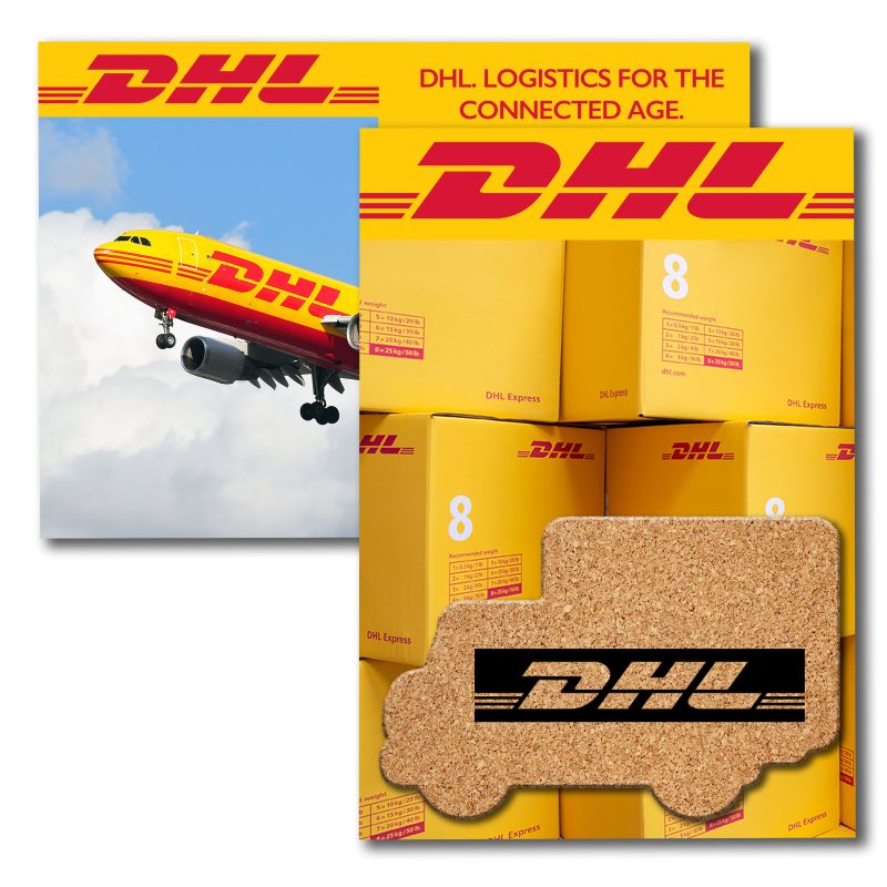 Post-Card-with-Box-Truck-Cork-Coaster-PC-PCC112 Post Card with Box Truck Cork Coaster