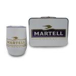 Retro Lunchbox + Single 12 Oz. Rubberized Finish Stemless Wine Glass In Vacuum Insert - 3