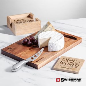 Swissmar? Acacia Board & Bamboo Coasters