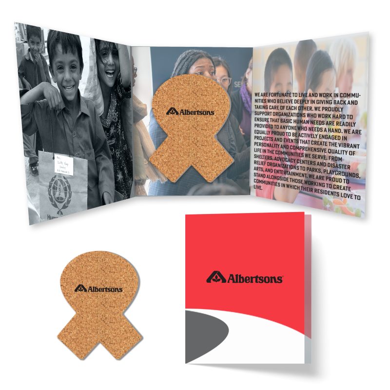 Tek-Booklet-2-with-Awareness-Ribbon-Cork-Coaster-TB2-PCC109 Tek Booklet 2 with Awareness Ribbon Cork Coaster
