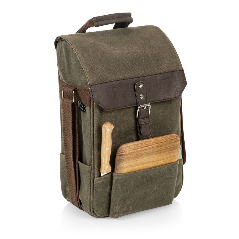 2 Bottle Insulated Wine & Cheese Cooler Bag - 1