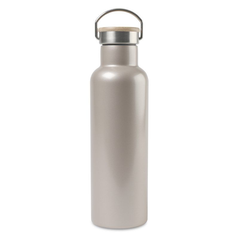 Aviana Metallics Double Wall Stainless Steel Wine Bottle - 25 Oz. - Champagne - 2