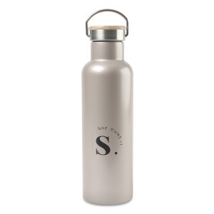 Aviana Metallics Double Wall Stainless Steel Wine Bottle - 25 Oz. - Champagne