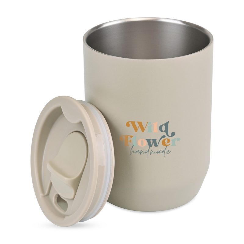 Aviana Rowan Recycled Stainless Steel Wine Tumbler - 15 Oz. - Taupe - 2