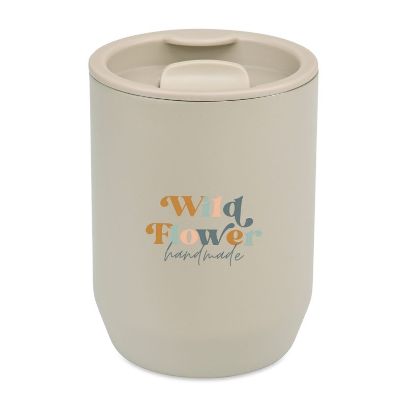 Aviana Rowan Recycled Stainless Steel Wine Tumbler - 15 Oz. - Taupe - 4