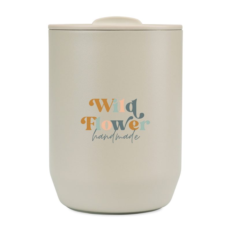 Aviana Rowan Recycled Stainless Steel Wine Tumbler - 15 Oz. - Taupe