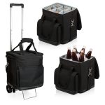 Cellar 6-Bottle Insulated Wine Tote w/Removable Divider & Trolley - 4