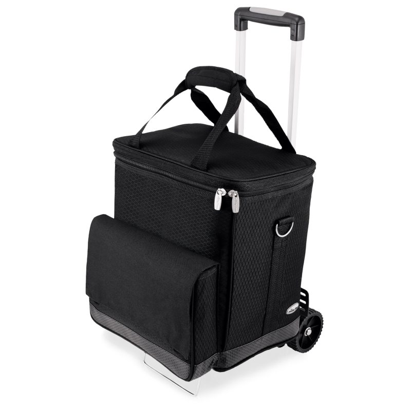 Cellar 6-Bottle Insulated Wine Tote w/Removable Divider & Trolley - 5