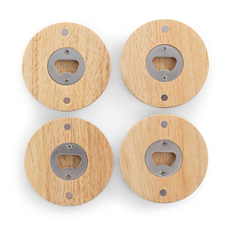 Coasters with Bottle Openers Set of 4 - 2