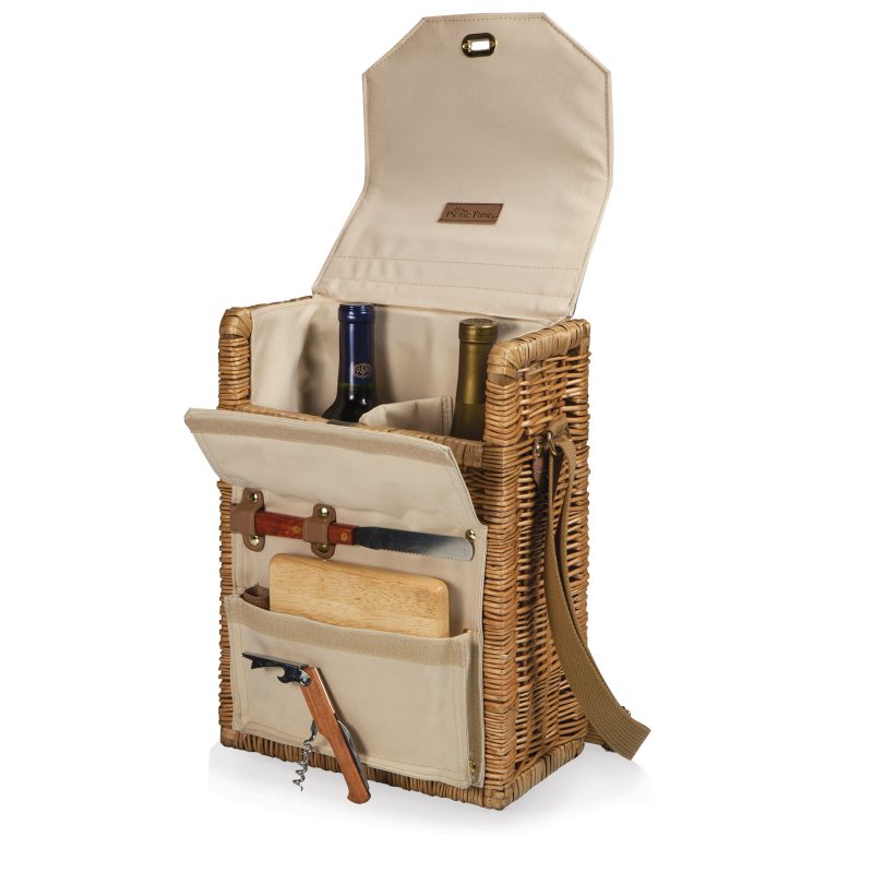 Corsica - Wine Basket w/Cheese Service & Corkscrew - 7