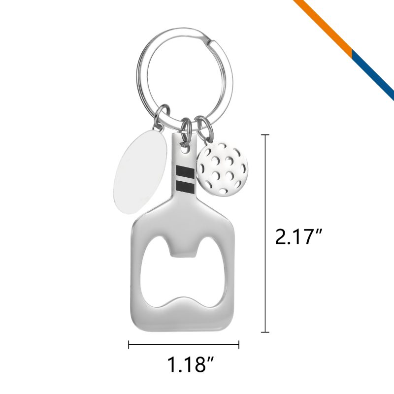 DinkCap Pickleball Paddle Bottle Opener Keychain - 3