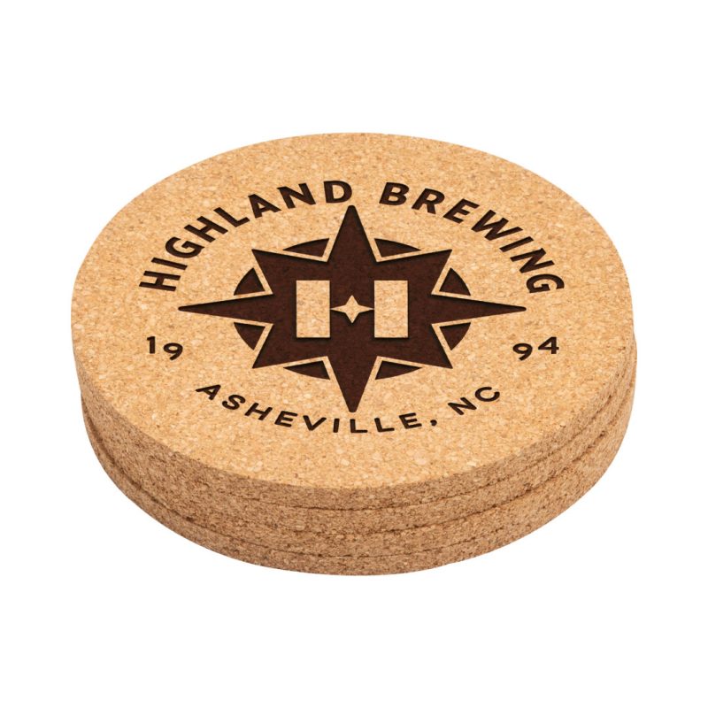 Gerrity Cork Coasters - Set of 4 (in Pouch) - 2