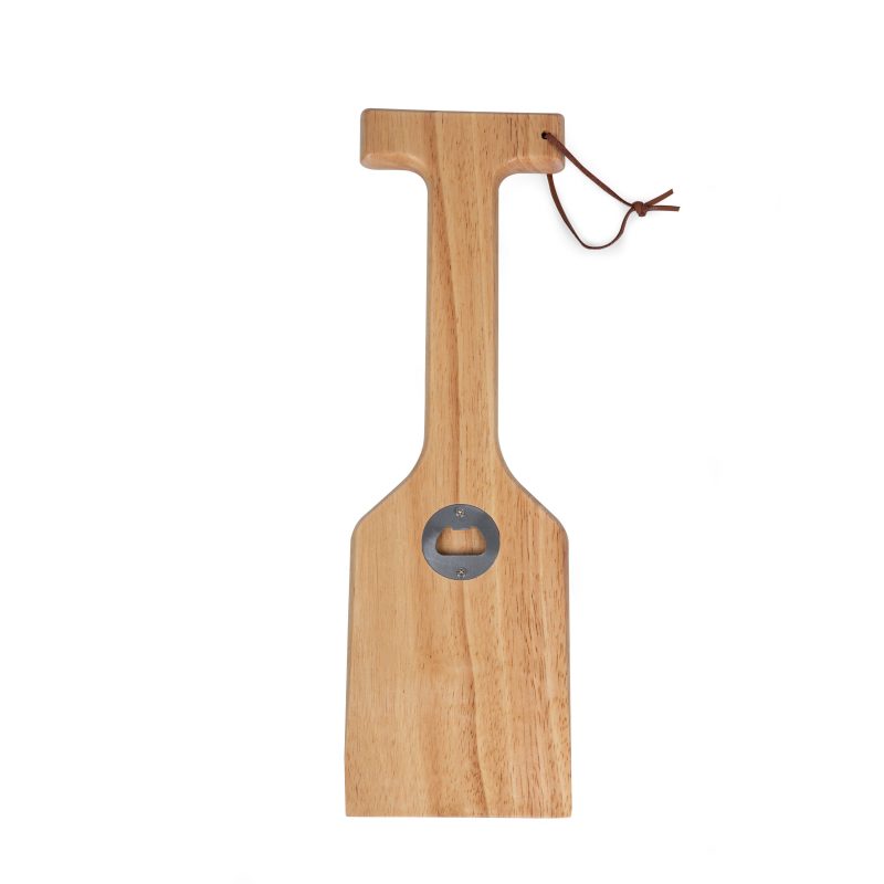 Hardwood BBQ Grill Scrapper with bottle opener - 1