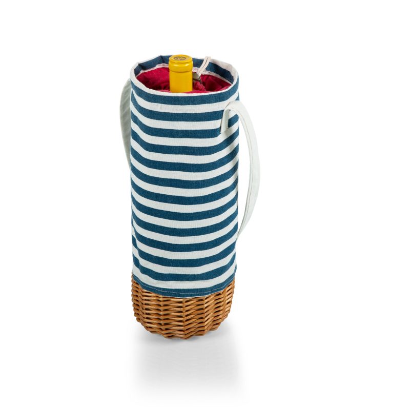 Malbec Insulated Canvas & Willow Wine Bottle Basket - 2