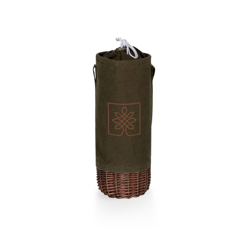 Malbec Insulated Canvas & Willow Wine Bottle Basket