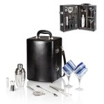 Manhattan Two Bottle Cocktail Case w/Barware - 1