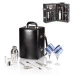 Manhattan Two Bottle Cocktail Case w/Barware - 2