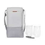 Parkview Recycled rPET Insulated Wine-to-Go Carry Tote - Greystone - 1
