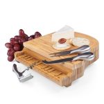 Piano Shaped Cutting Board w/3 Wine & Cheese Tools - 2