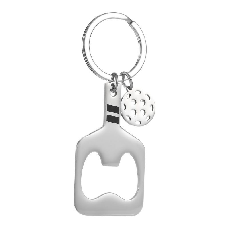 Pickleball Paddle Keychain Bottle Opener Charm - 2