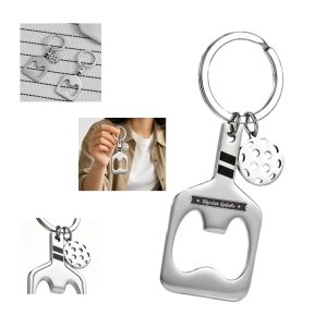 Pickleball Paddle Keychain Bottle Opener Charm
