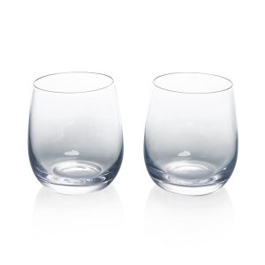Set of 2 Stemless Wine Glasses