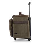 Somm 12 Bottle Wine Tote with wheels- Khaki/Brown - 2